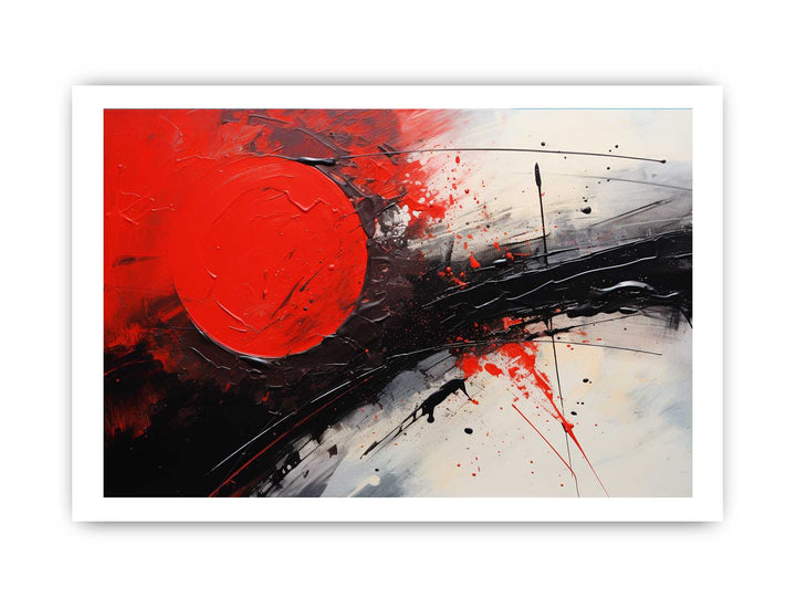 Red Black Abstract Art Painting