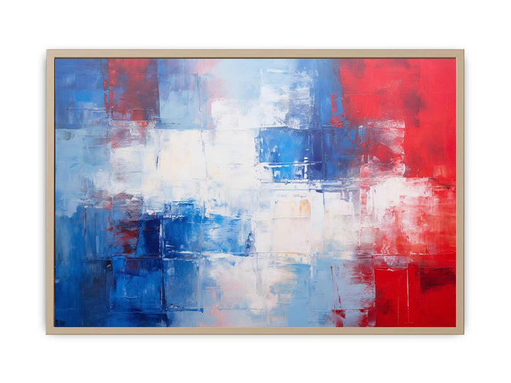 Blue Red  Abstract Art Painting