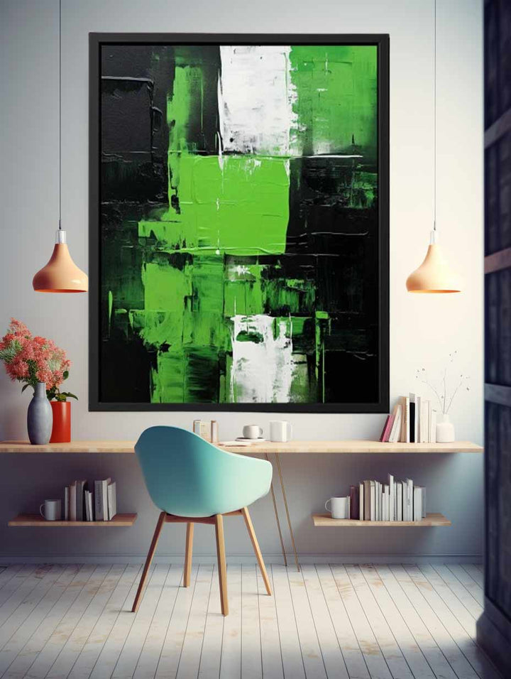 Black Green Painting  