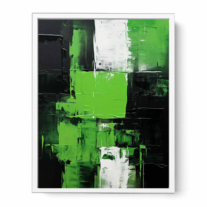 Black Green Painting   Canvas Print