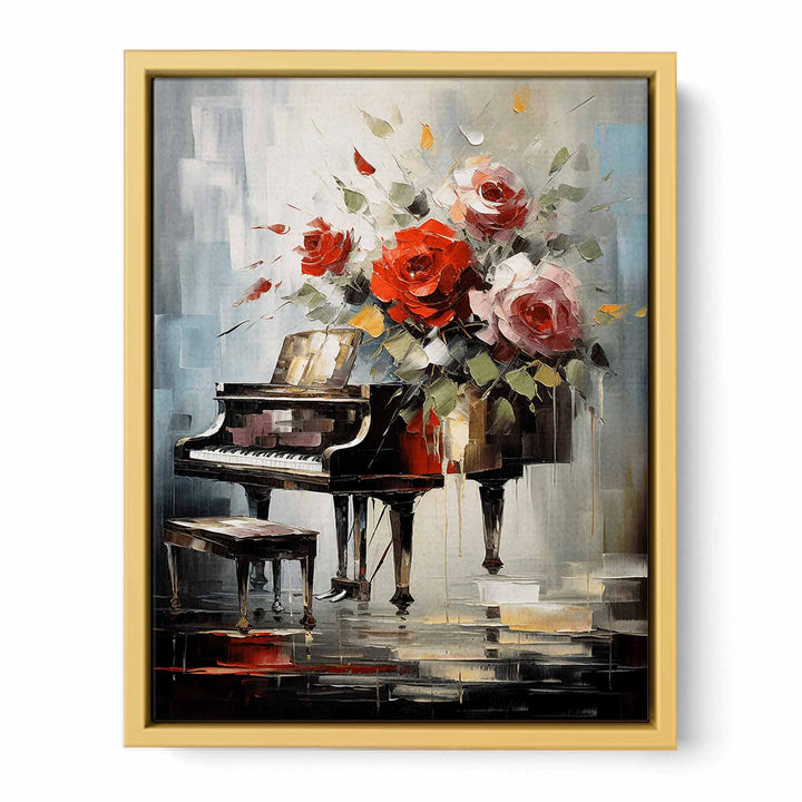 Piano Flower Modern Painting   Poster