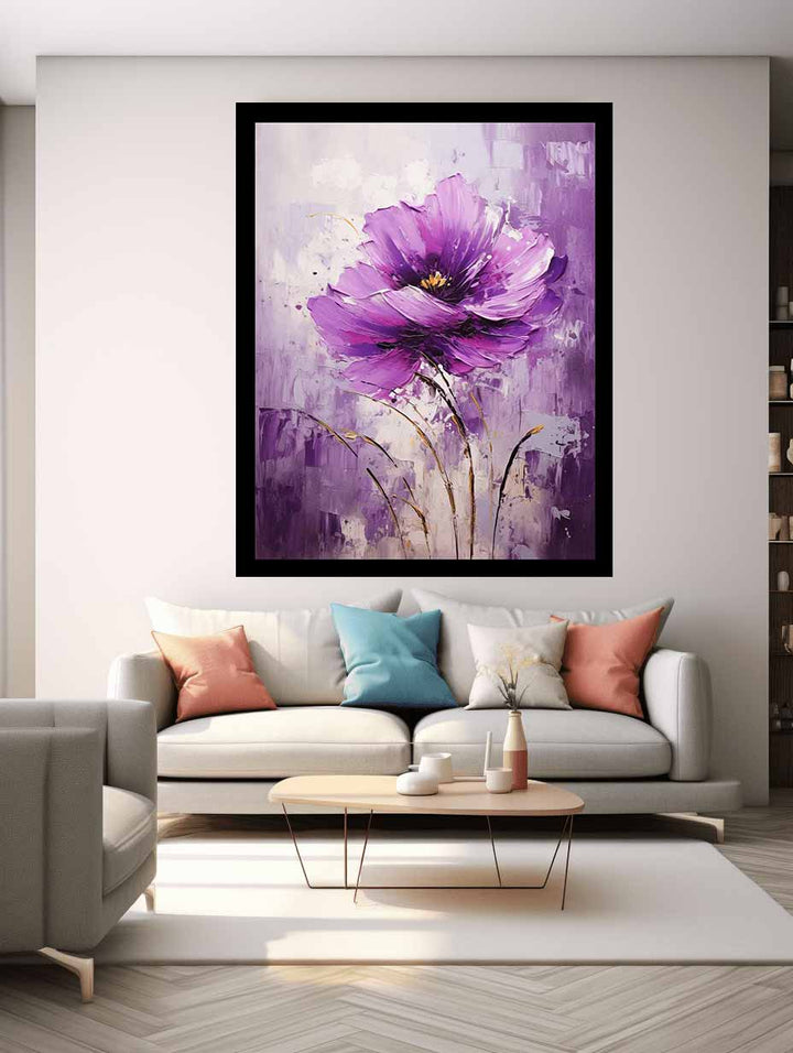 Purple Flower Modern Art  Painting