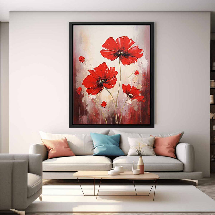 Red Flower Modern Painting  