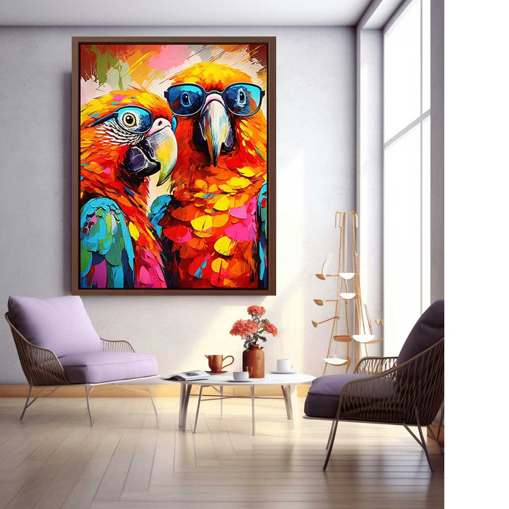 Modern Parrot Art Painting
