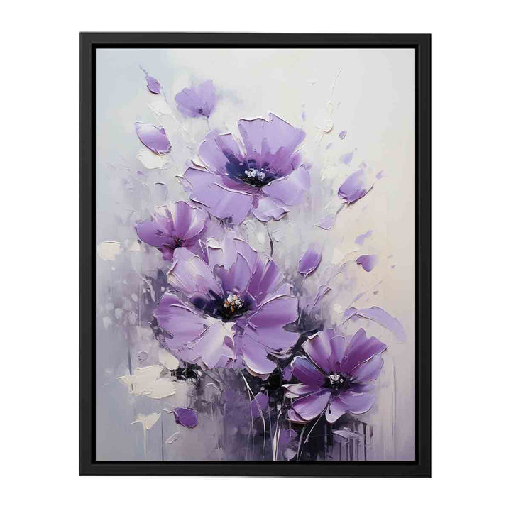 Black Purple Flower Painting