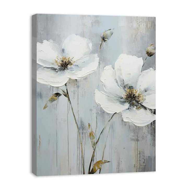 Flower Art White Painting