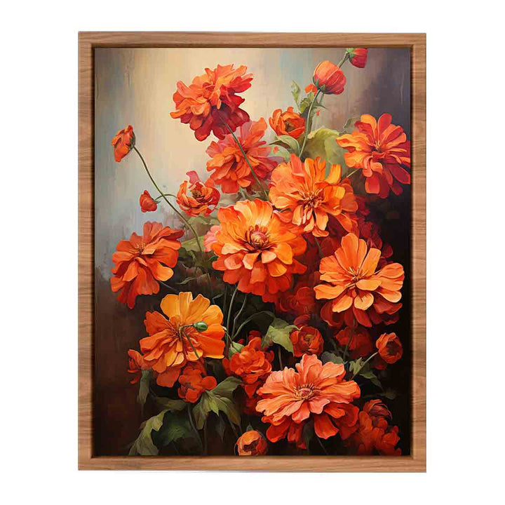 Flower Orange Art Painting  