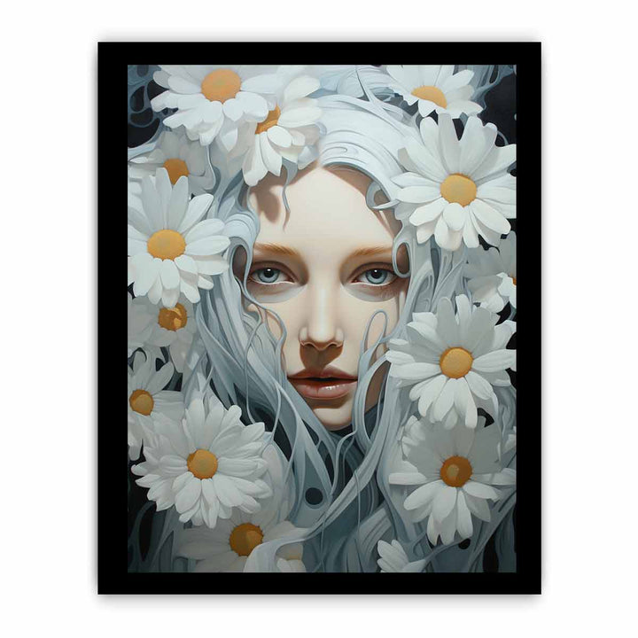 Flower Painting White