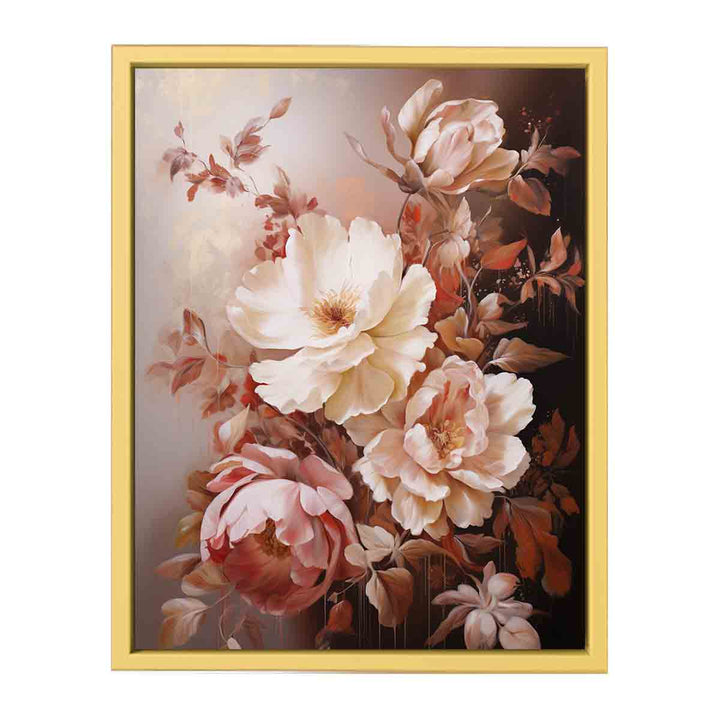 Flower Brown Art Painting   Poster