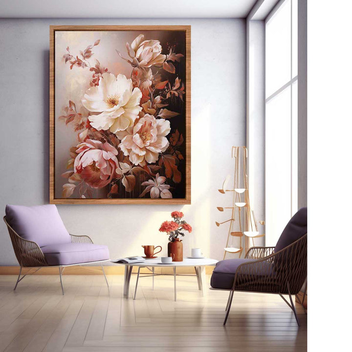 Flower Brown Art Painting  