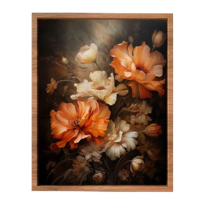 Flower Painting Brown