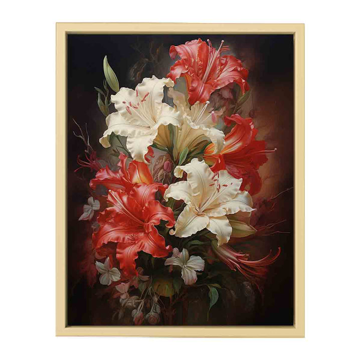 Flower Red  Art Painting  Framed Print