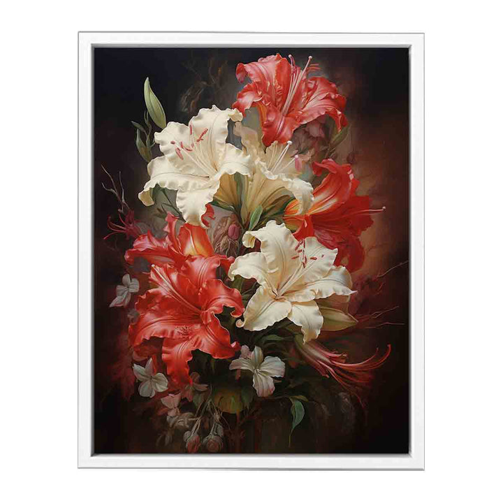 Flower Red  Art Painting  Canvas Print