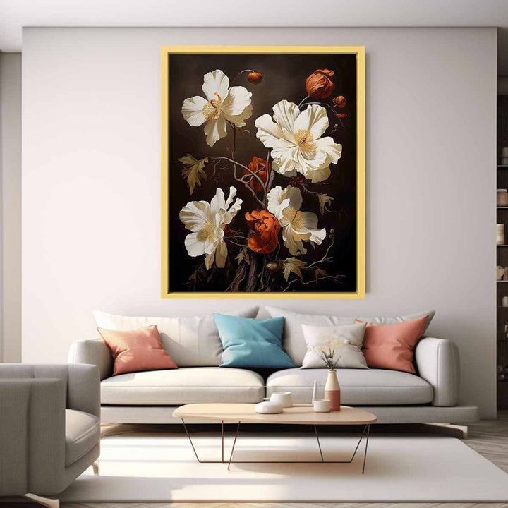 Brown Flower Art Painting  