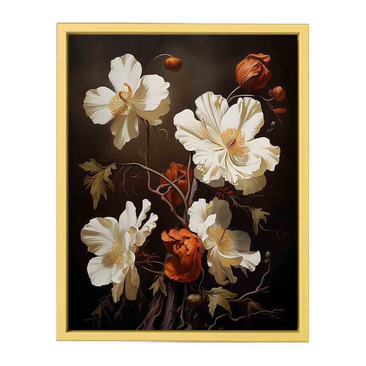 Brown Flower Art Painting   Poster