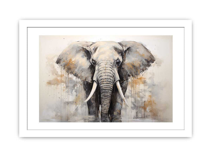 Grey Elephant Art Painting