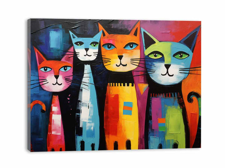 unique Cats Modern Art Painting