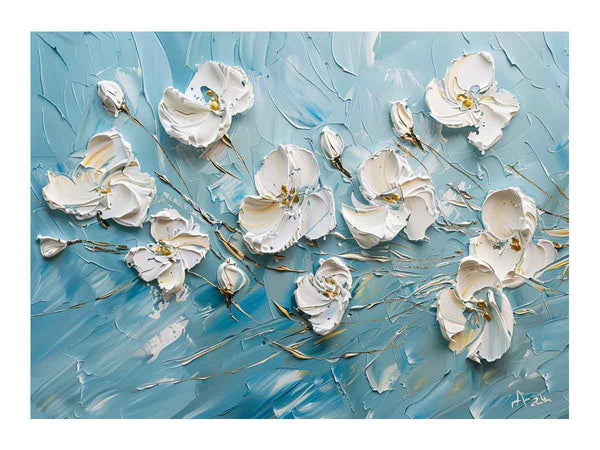 White Flower  Painting