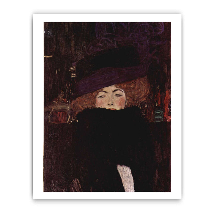 Lady With Hat And Feather Boa