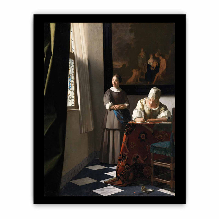 Woman Writing a Letter, with her Maid