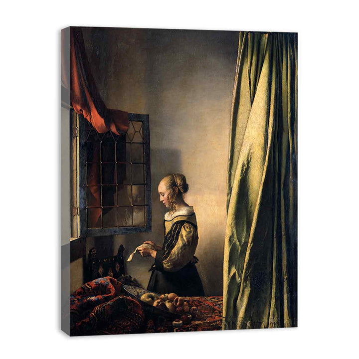 Girl Reading a Letter by an Open Window