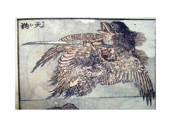 Drawing of a tengu