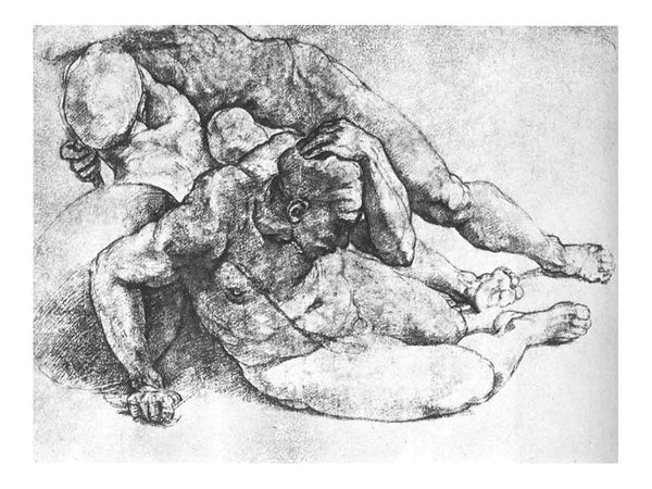 Two Figures (Study for The Last Judgement)