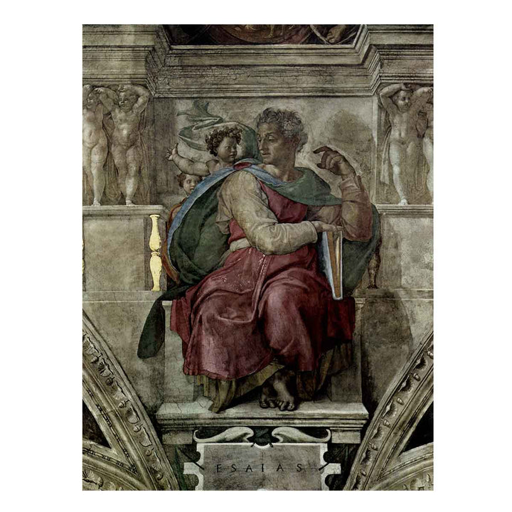 Ceiling fresco for the story of creation in the Sistine Chapel, scene of the Prophet bezel Jessaja
