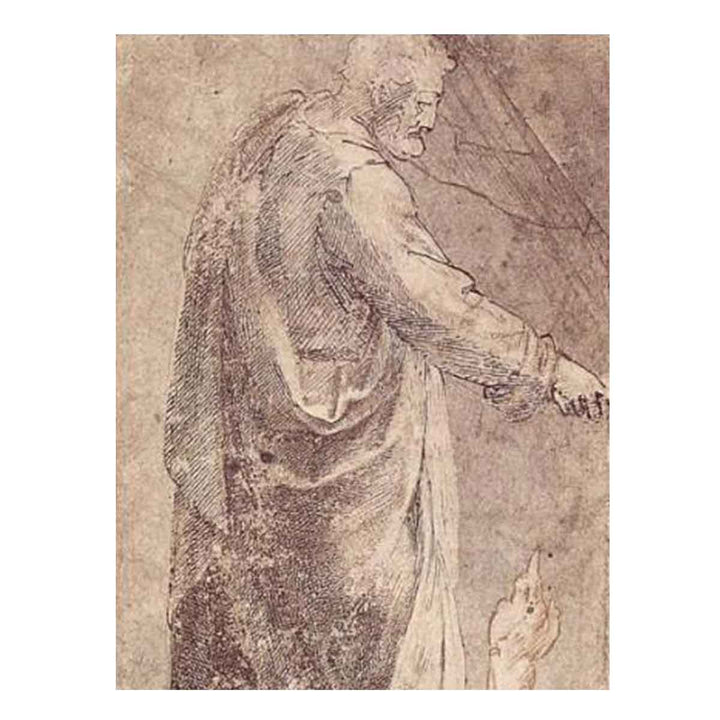 Male Figure after Masaccio, Arm Studies (recto)