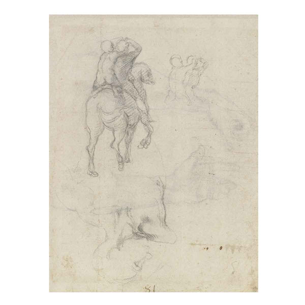 Horse with Two Riders (recto)