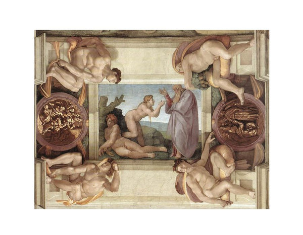 Creation of Eve (with ignudi and medallions) 1509-10
