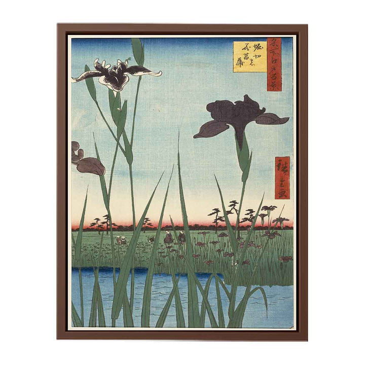 Horikiri Iris Garden (Horikiri no hanashōbu), from the series One Hundred Famous Views of Edo (Meisho Edo hyakkei)