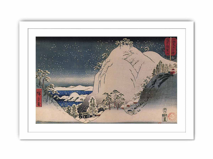 Hiroshige, Shrines in snowy mountains