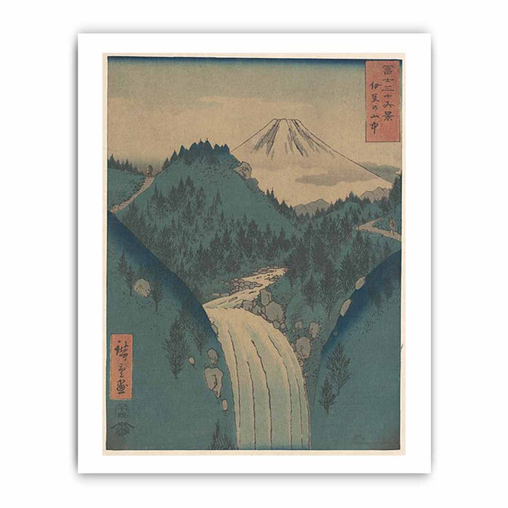 View of Fuji san from the Mountains in the Province of Izu (Izu no Sanchu), from the series Thirty-six Views of Mount Fuji (Fugaku sanjūrokkei)