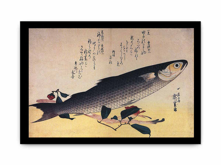 Hiroshige Grey mullet and camellia
