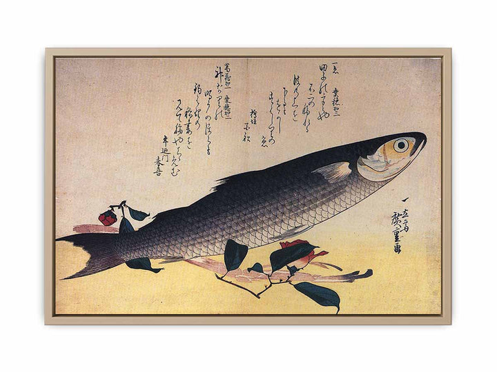 Hiroshige Grey mullet and camellia