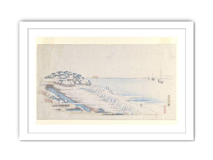 Snow Dawn at Susaki from the Letter-Sheet Set