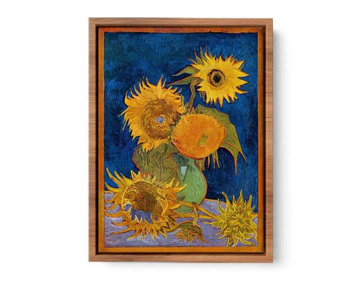 Sunflowers On Blue By Van Gogh