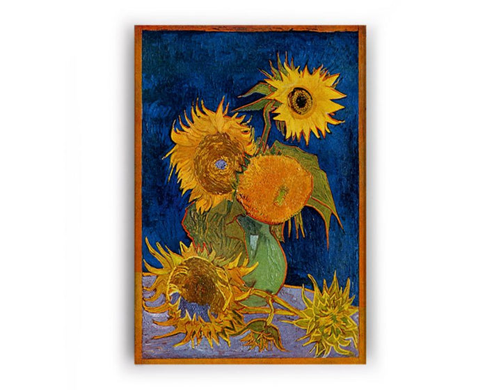 Sunflowers On Blue By Van Gogh
