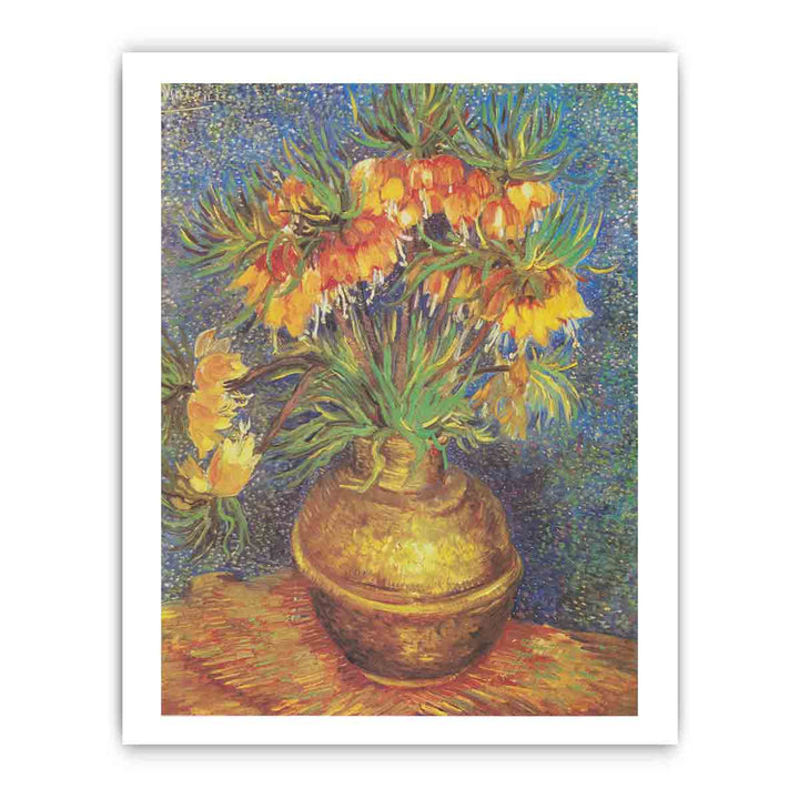 Flowers In Copper Vase By Van Gogh