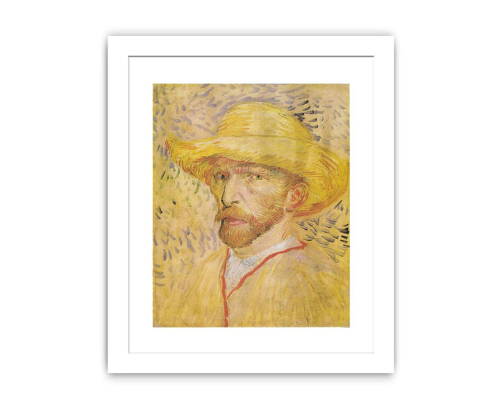 Self Portrait With A Straw Hat By Van Gogh