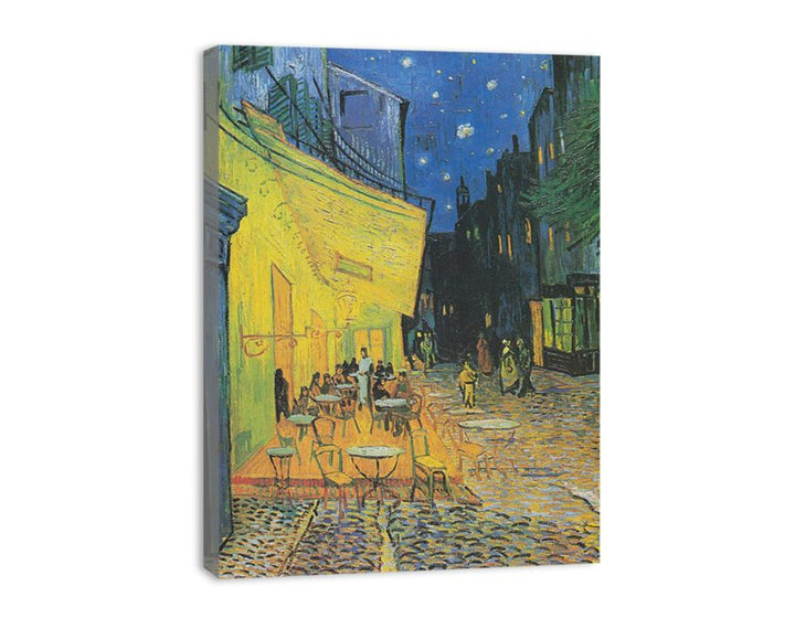 Cafe Terrace at Night Painting
