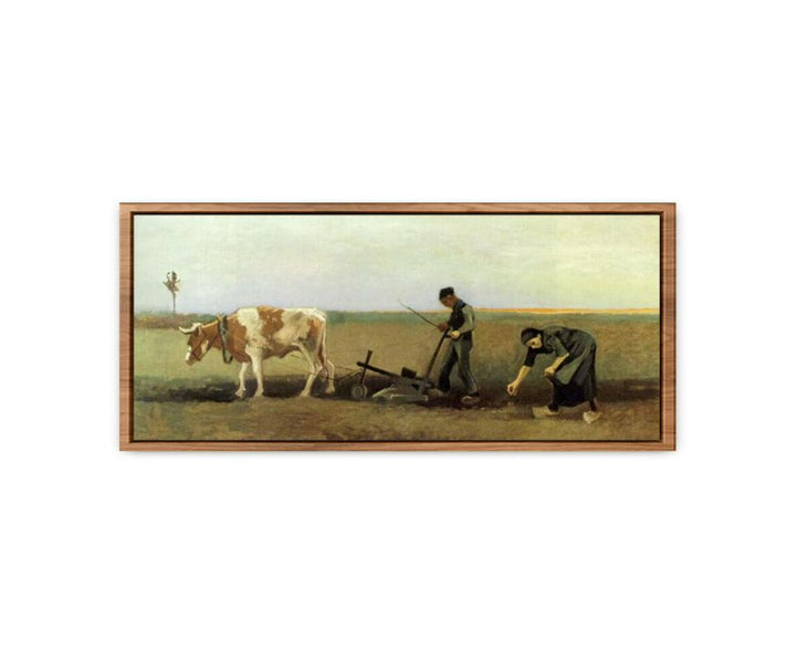Plow In Field Painting by Van Gogh