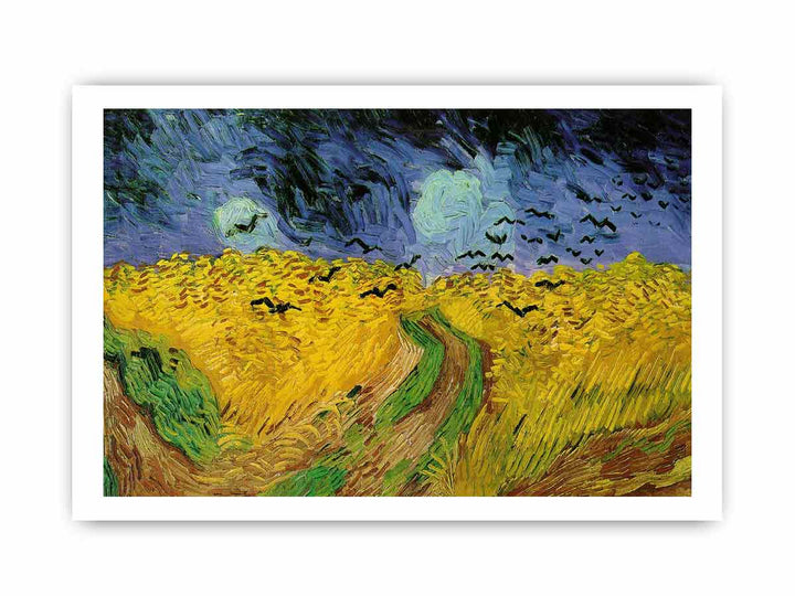 Wheatfield with crows