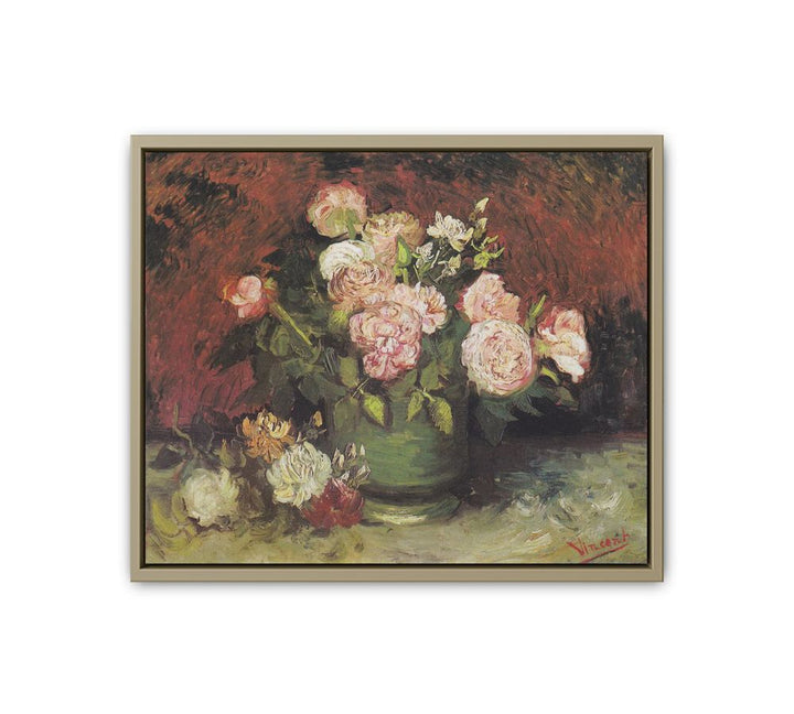 Bowl with Peonies and Roses