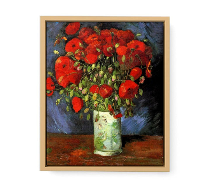 Vase with Red Poppies framed Print