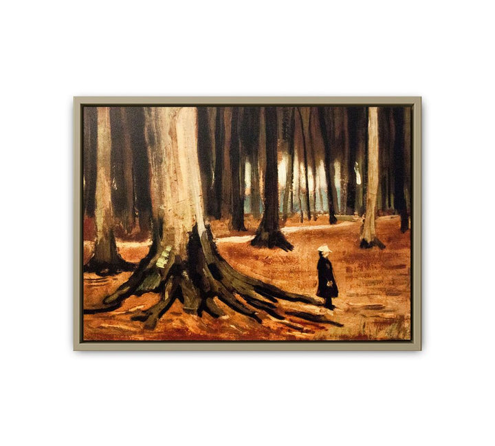 Girl in the Woods framed Print