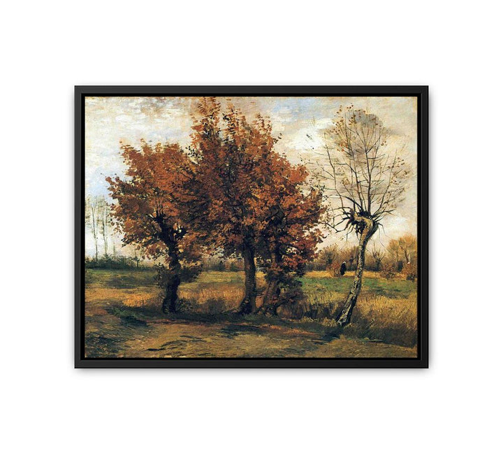 Autumn landscape / Autumn Landscape with Four Trees  canvas Print