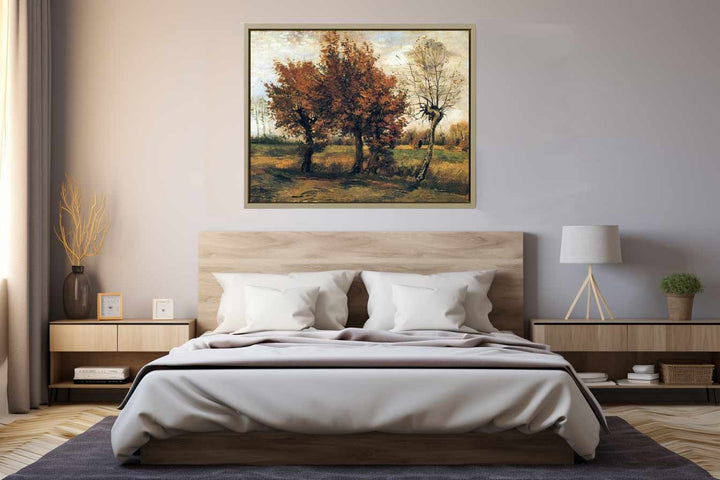 Autumn landscape / Autumn Landscape with Four Trees Art Print