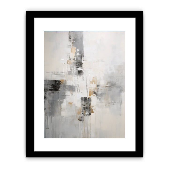 Abstract Black And Grey Painting-1
